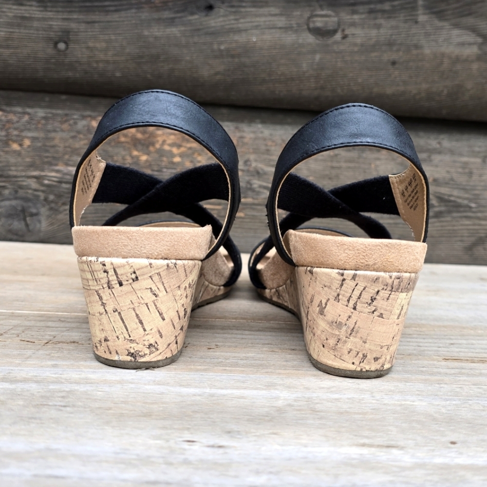 Life Stride NEW Mexico Modern Coastal Minimalist Cork Wedge Comfort Sandal 7M - Picture 10 of 16